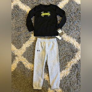 Under Armour Joggers & Shirt, size 4T